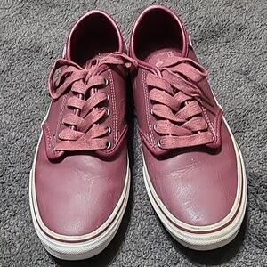 Vans leather maroon sneakers Adult Lowtops ultra‎ 8